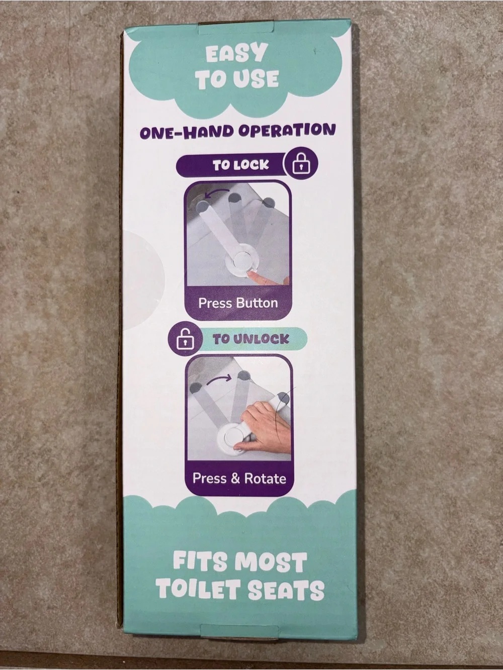 White Toilet Safety Lock - 2 Pack